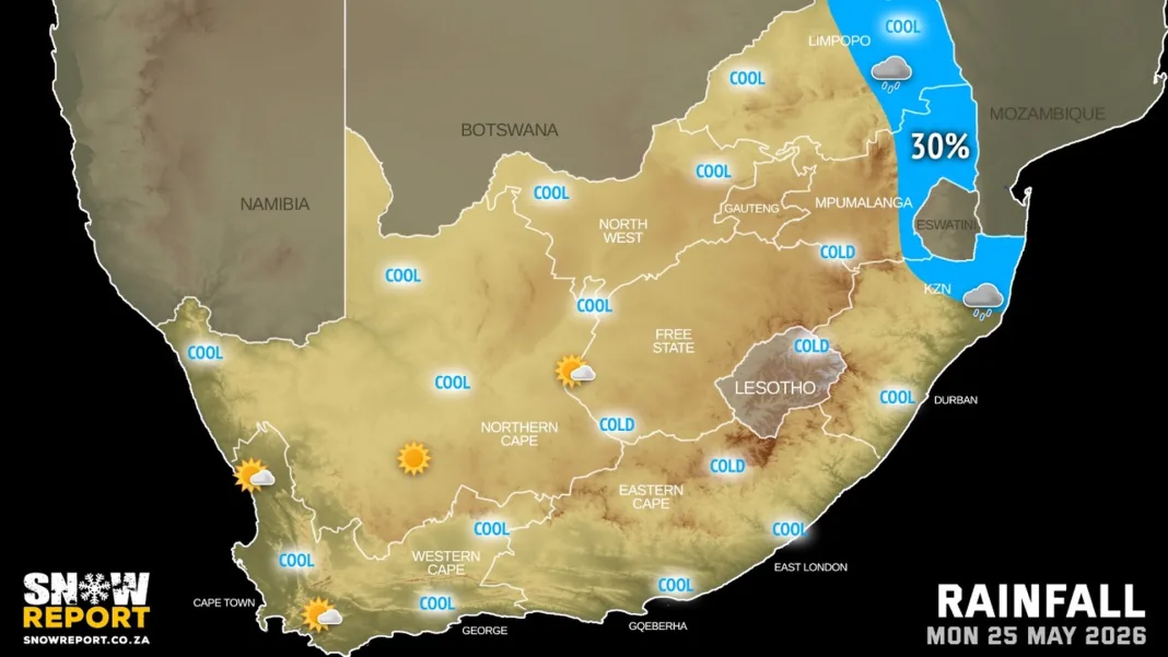Weekend Weather Alert: Isolated Showers and Rain for KZN, Free State, and North West