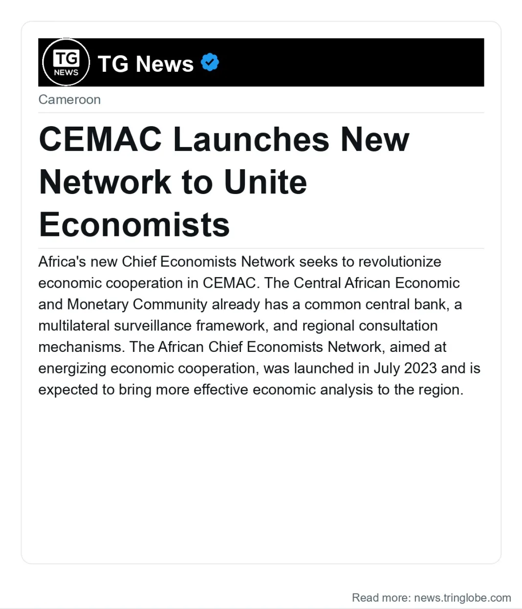 CEMAC Launches New Network to Unite Economists