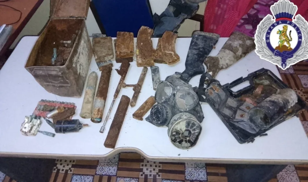 Guyana: Rusty ammo, firearm parts, teargas canister found in Lusignan