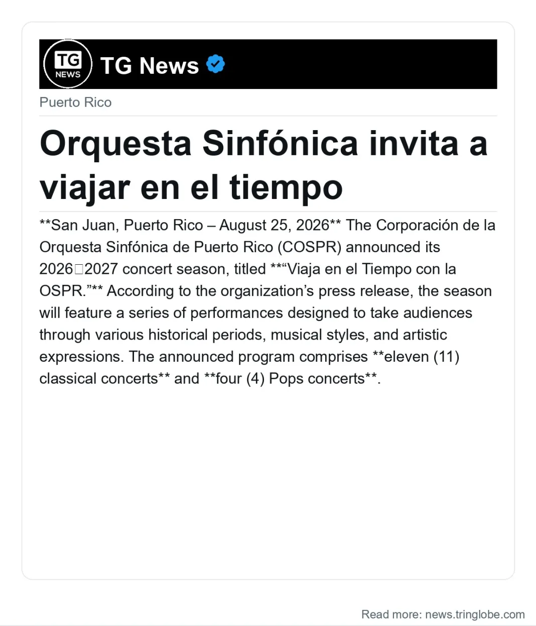 Orquesta Sinfónica invita a viajar en el tiempo