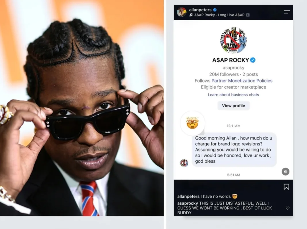 A$AP Rocky Ends Potential Collaboration After Designer Shares Private Messages
