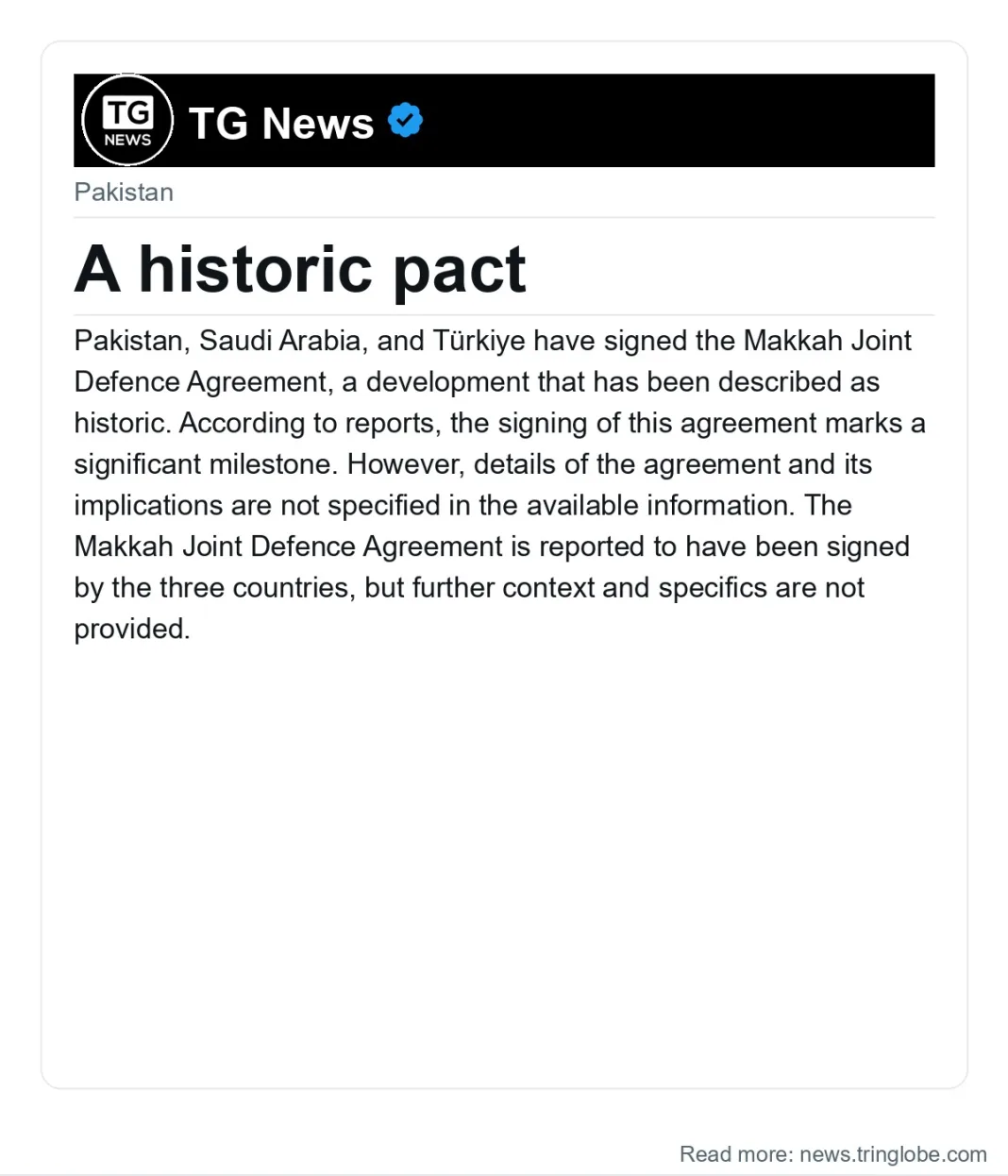 A historic pact