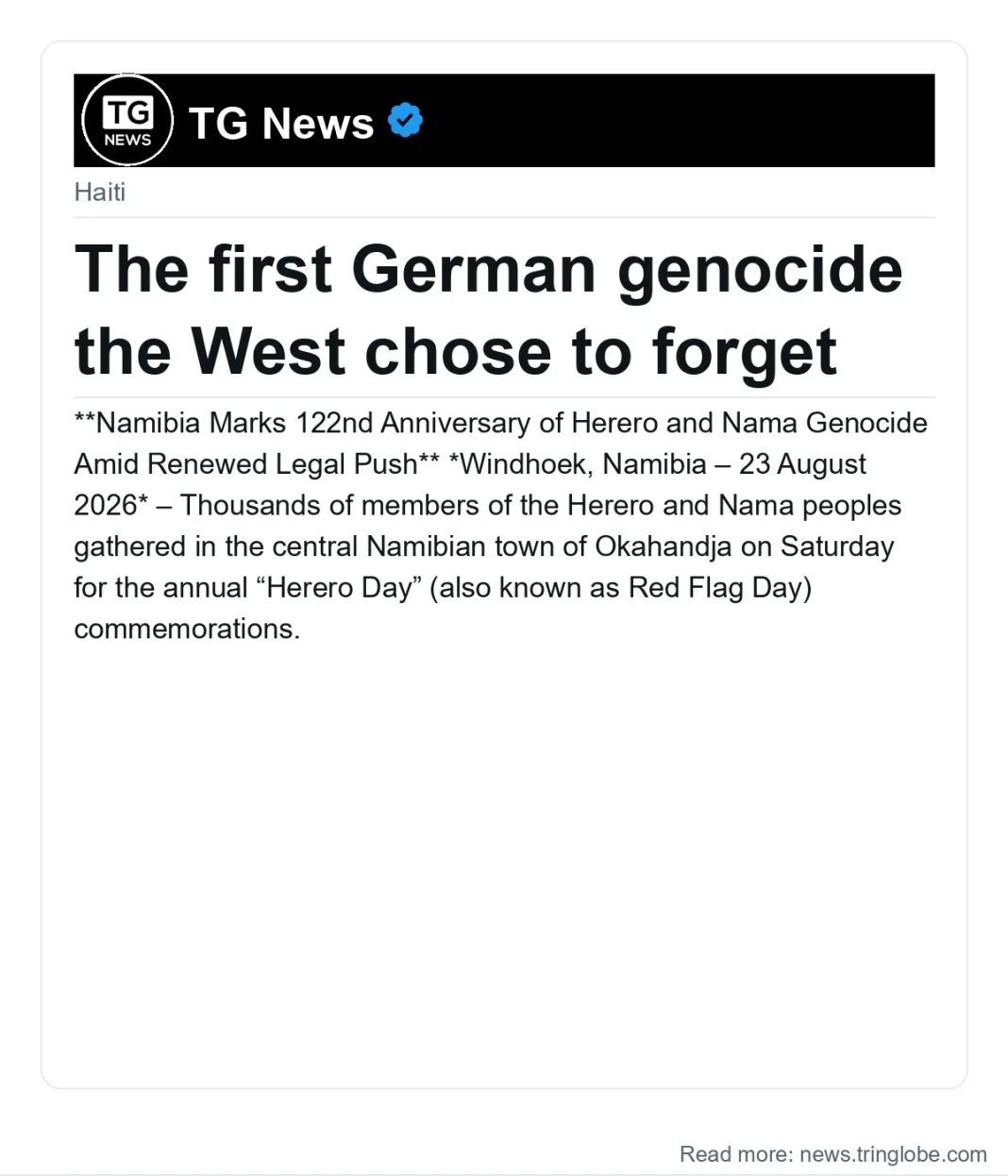 The first German genocide the West chose to forget