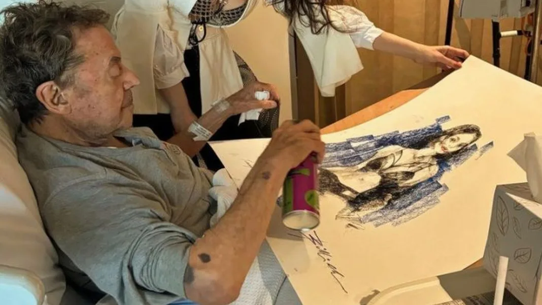 At 91, Croatian-Australian art legend Charles Billich turns his hospital room into an art studio