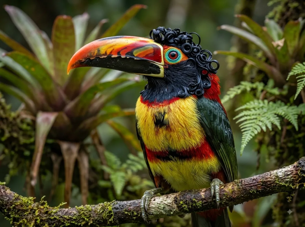 Meet the Curl-crested Aracari: The Bird with a Bizarre Hairstyle!