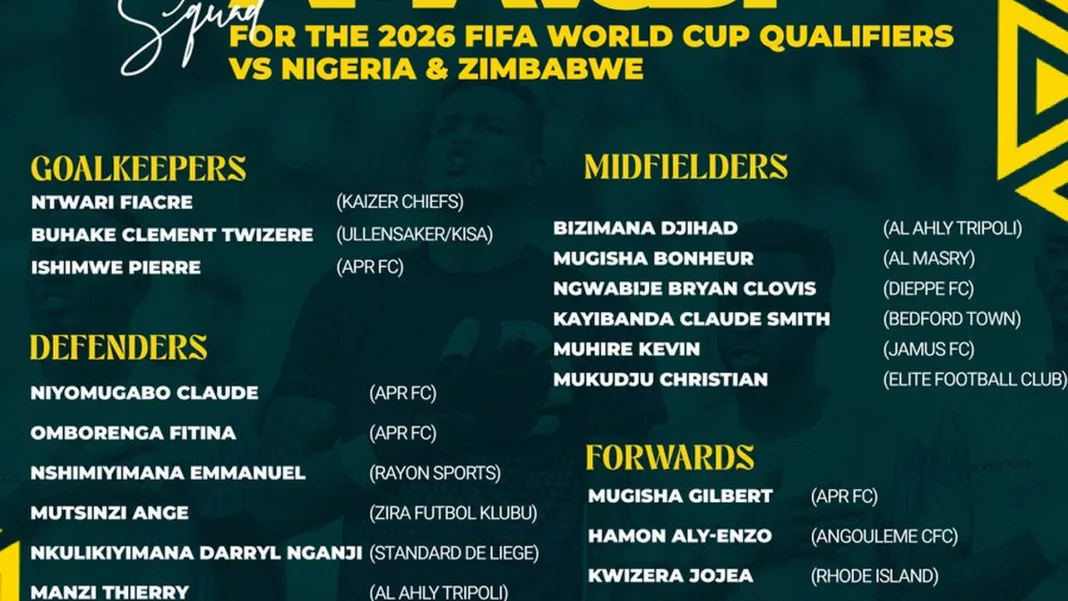 Rwanda Coach Names Squad for 2026 Bjk Cup Africa Group Vi