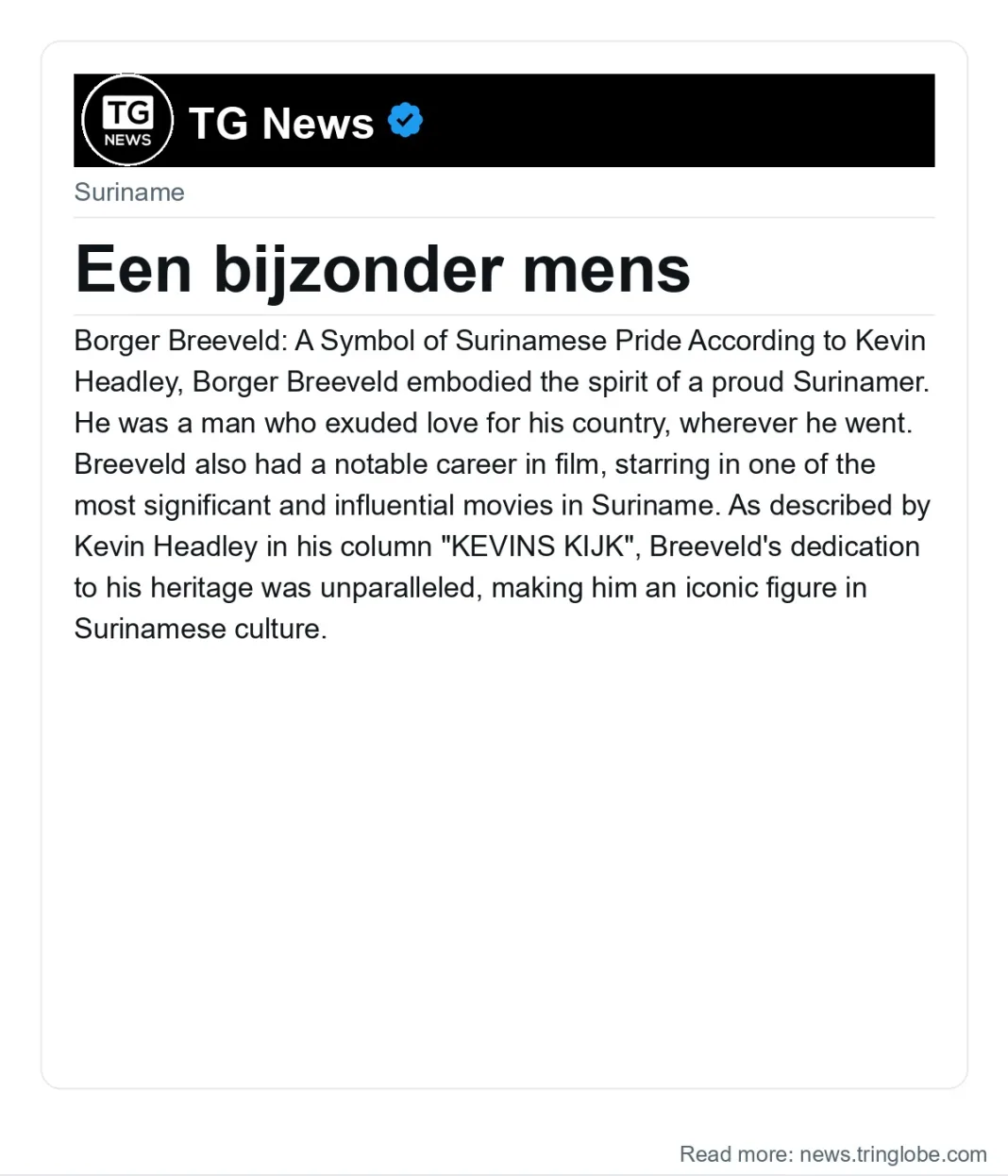 Een bijzonder mens