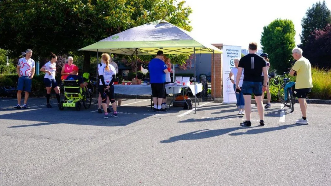 ‘Community lightens any burden’: Parkinson’s cycling tour sets off from Victoria
