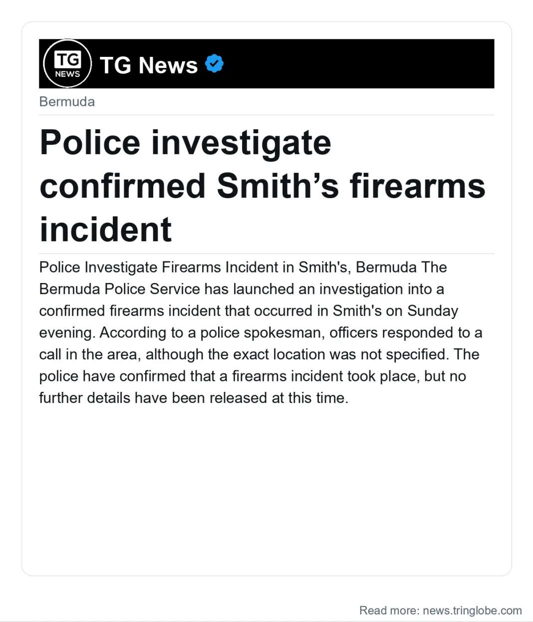 Police investigate confirmed Smith’s firearms incident