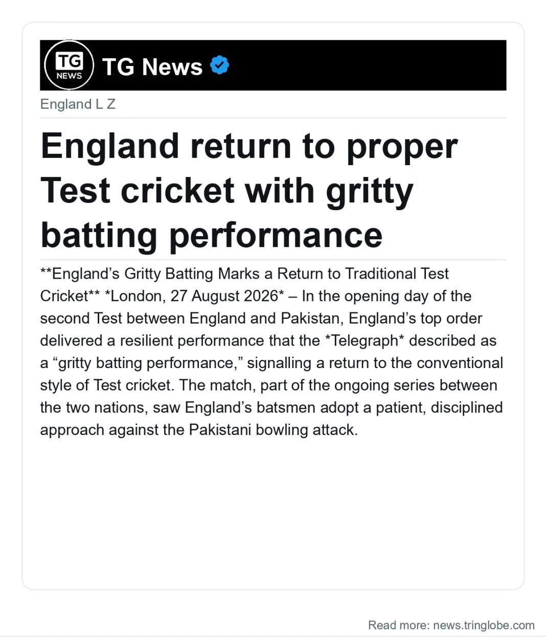 England return to proper Test cricket with gritty batting performance