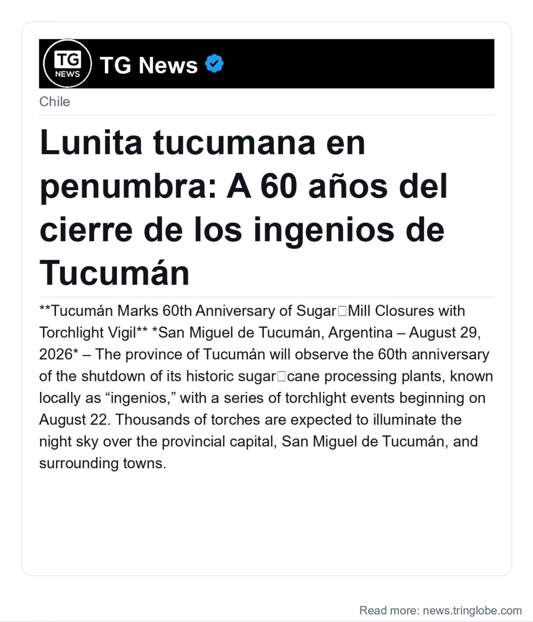 Lunita tucumana en penumbra: A 60 años del cierre de los ingenios de Tucumán