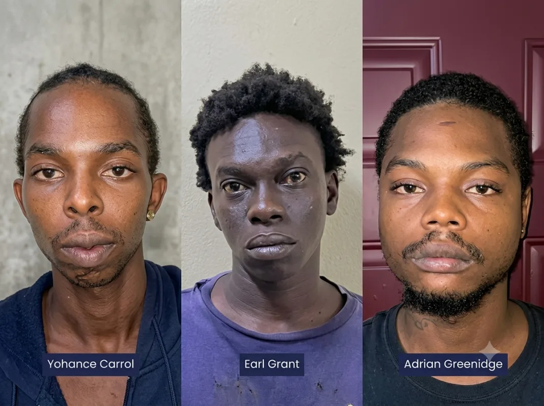 Three Men Remanded in Guyana for Alleged Attempted Armed Robbery and Firearm Possession