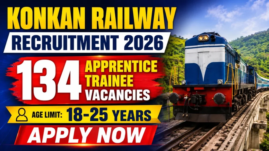 Konkan Railway Offers 134 Apprentice Trainee Positions