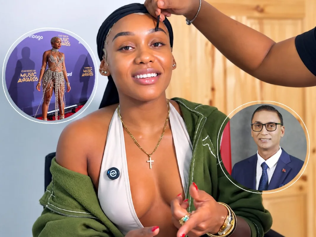 Nailah Blackman’s feathered CMA dress was held in customs overnight