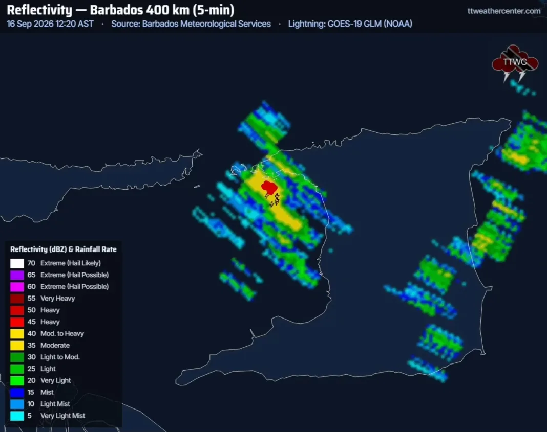 Heavy Rainfall and Thunderstorms Sweep West Trinidad; Street Flooding Reported in Port of Spain and Diego Martin