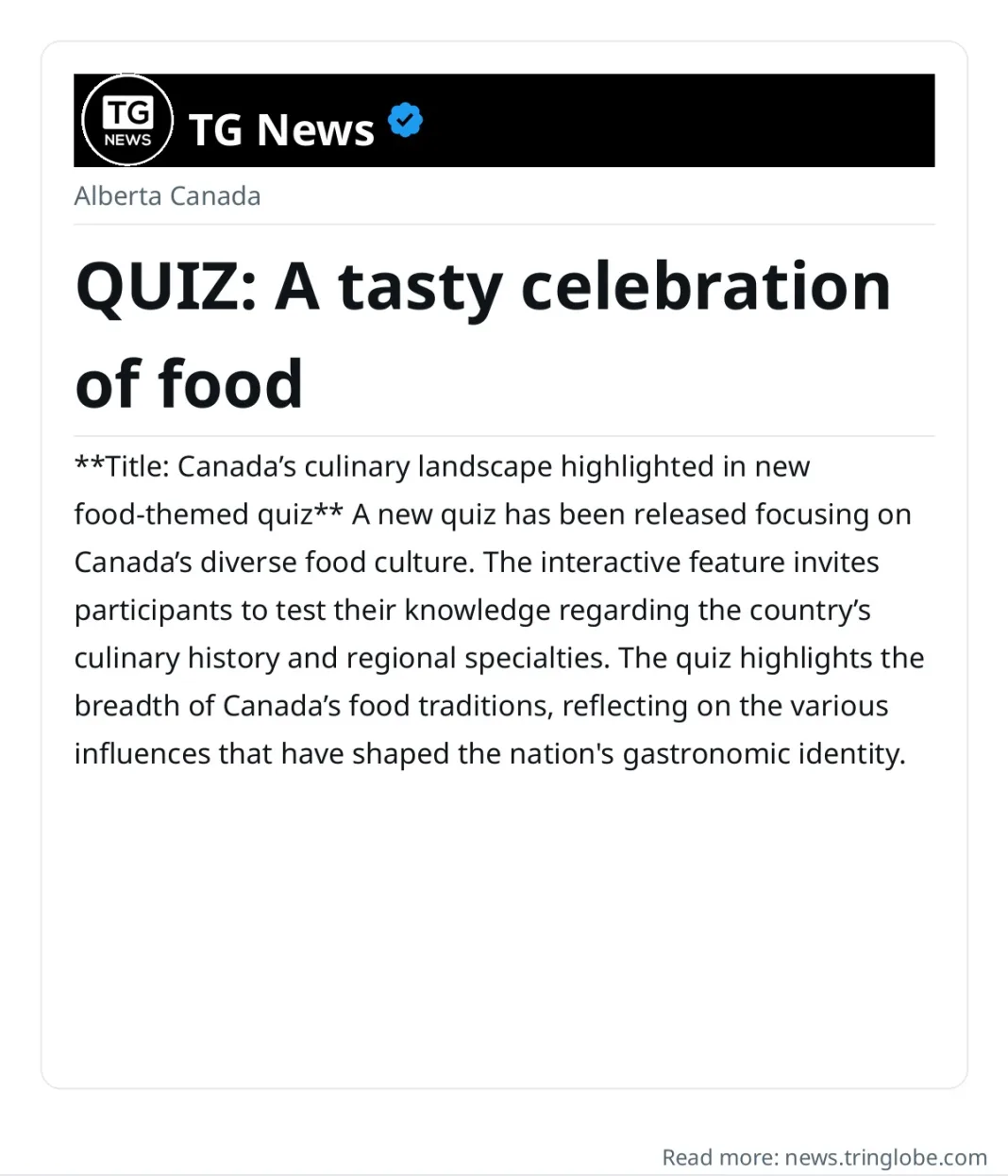QUIZ: A tasty celebration of food