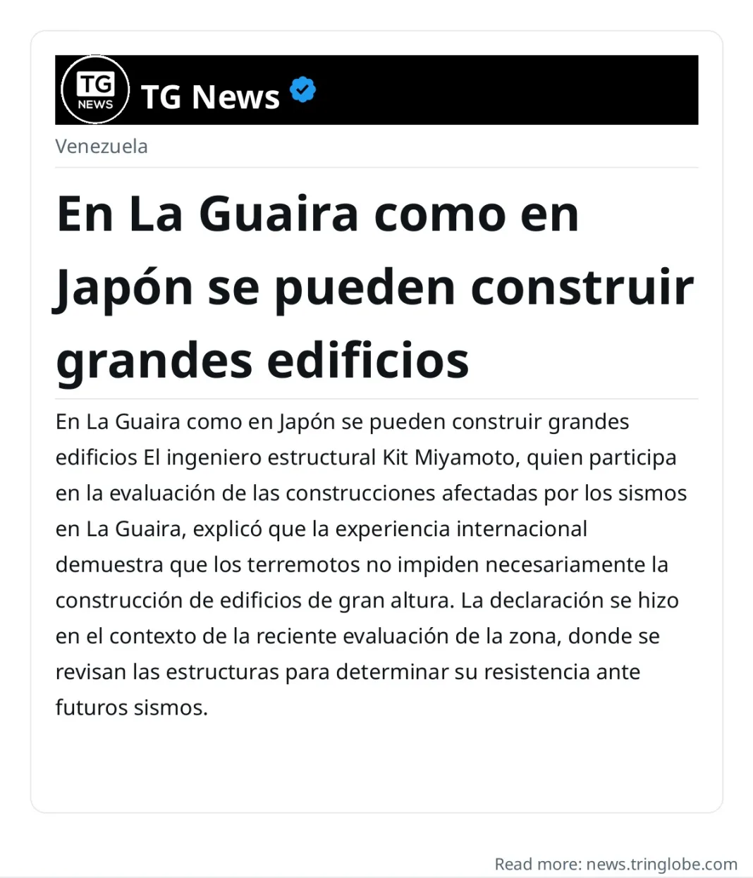 En La Guaira como en Japón se pueden construir grandes edificios