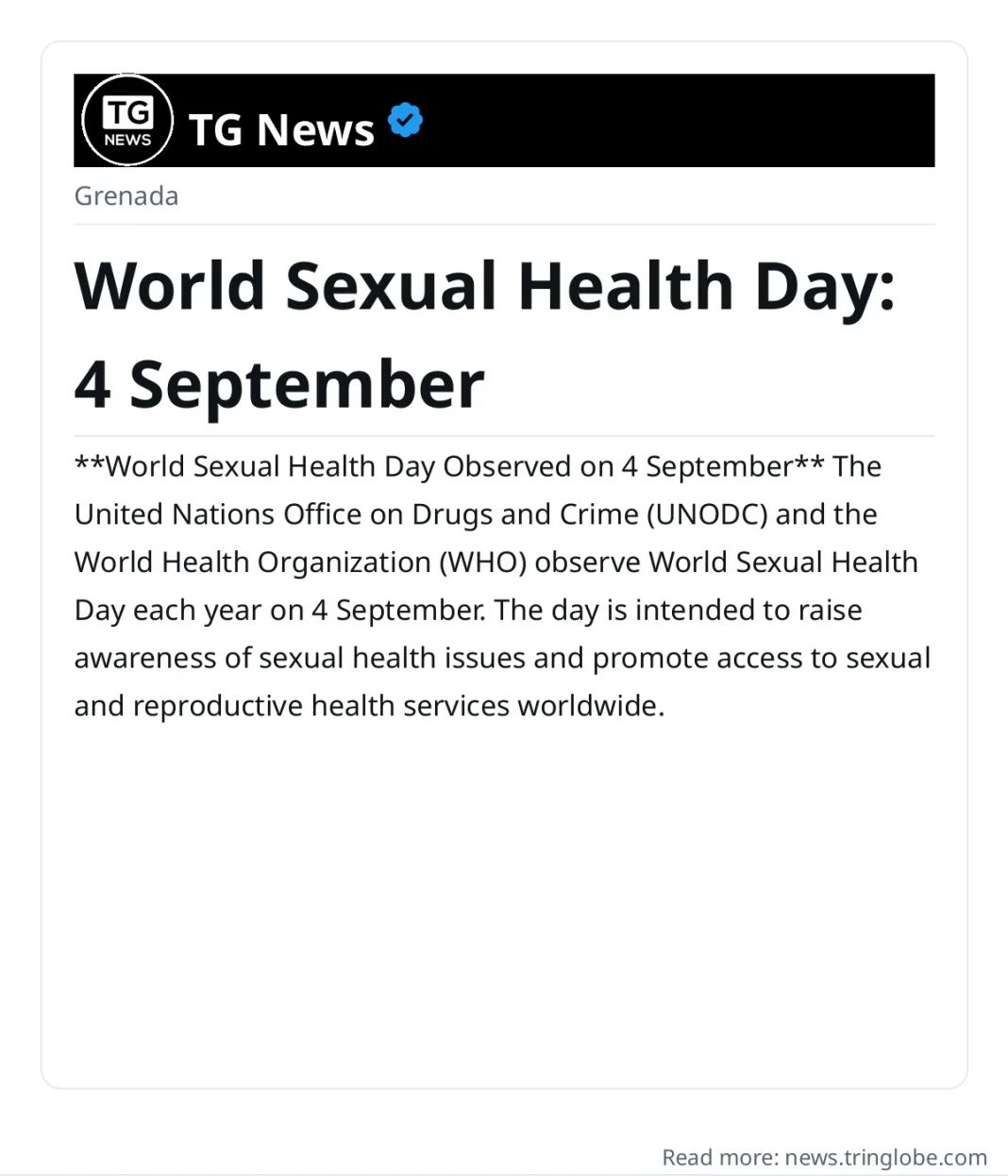 World Sexual Health Day: 4 September