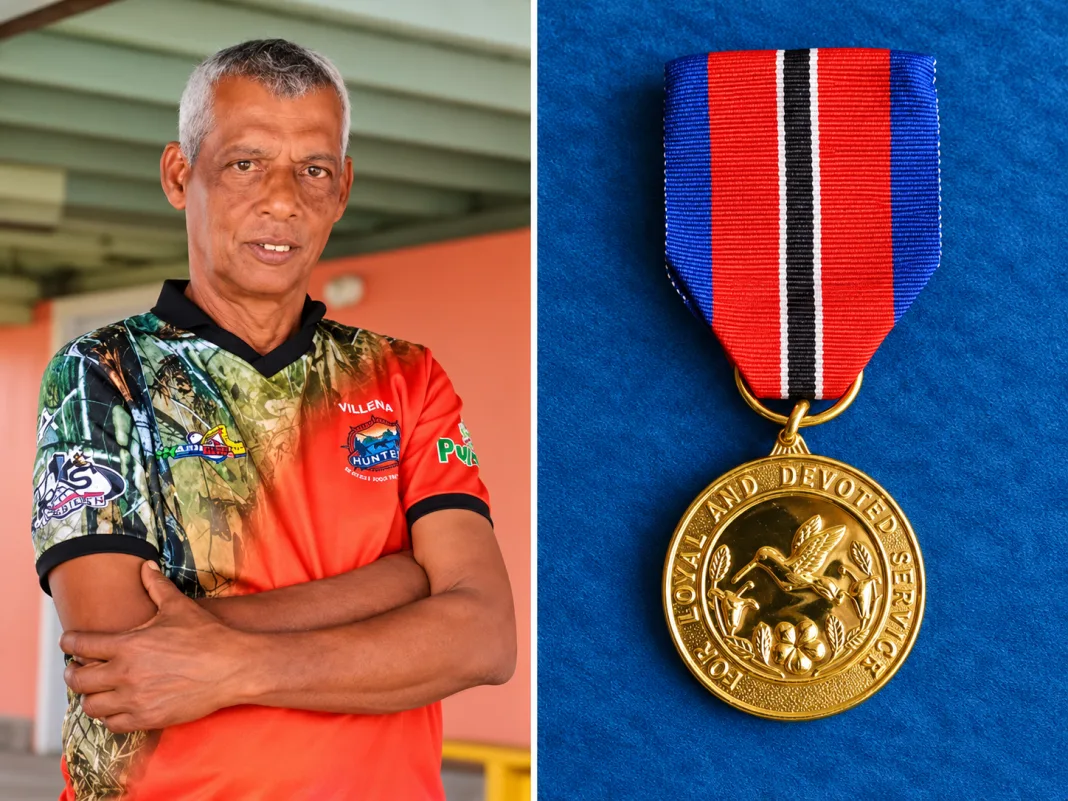 Vallence Rambharat receives Hummingbird Gold for volunteer rescue service