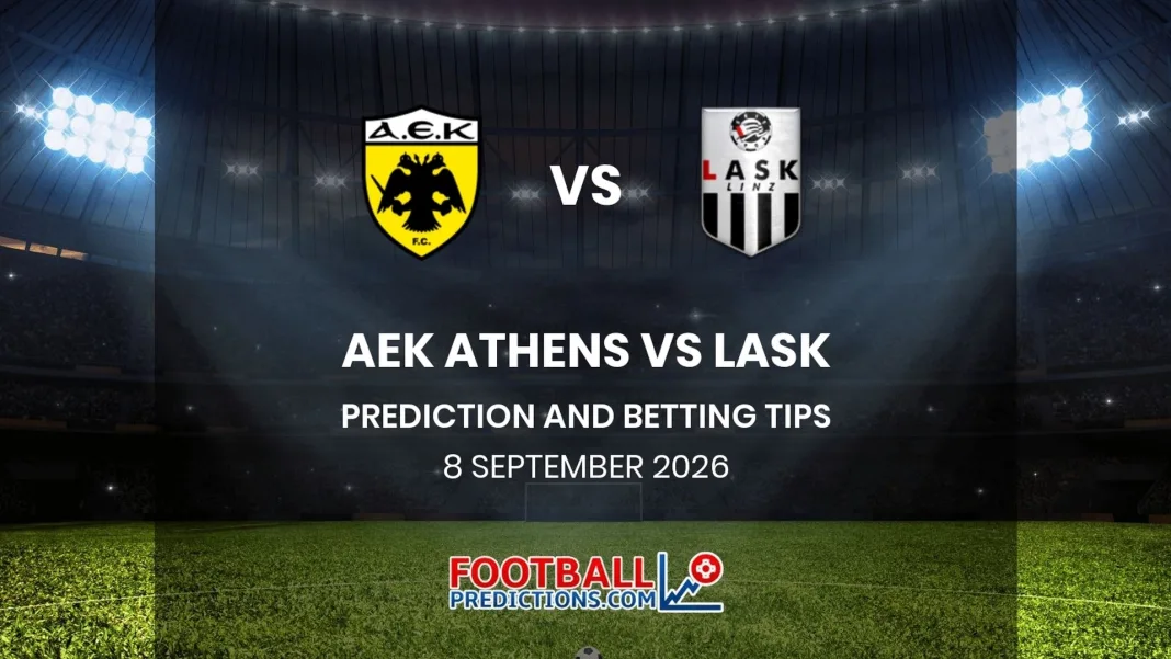 AEK Athens FC vs Lask Linz Prediction and Analysis | UEFA Champions League | 08/09/2026