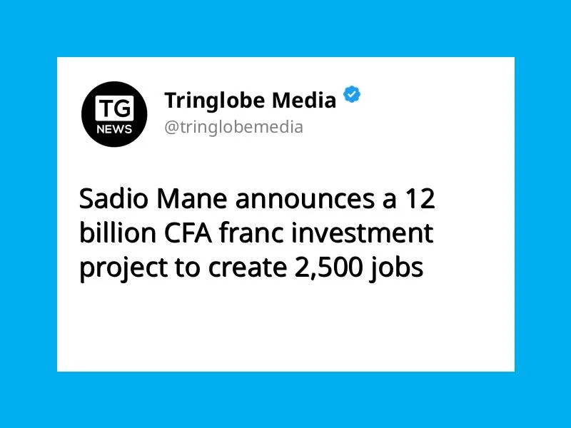 Sadio Mané voit grand : un projet de 12 milliards FCFA pour créer 2 500 emplois