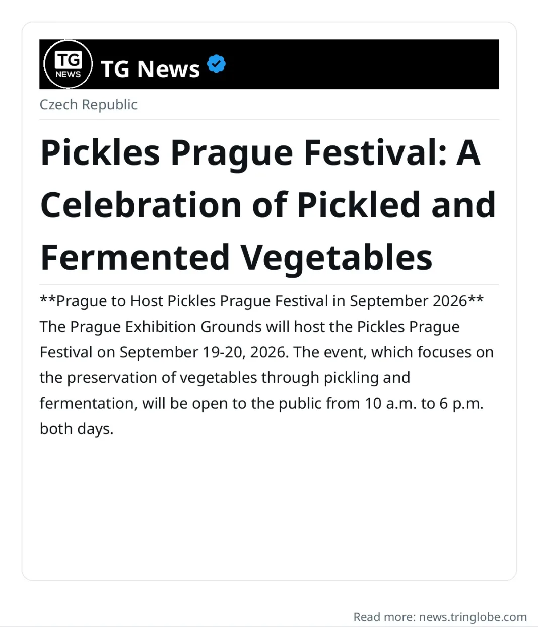 Pickles Prague Festival: A Celebration of Pickled and Fermented Vegetables