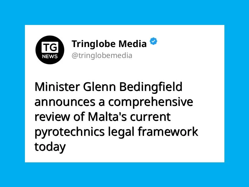 Bedingfield iħabbar reviżjoni komprensiva tal-liġijiet tal-piroteknika