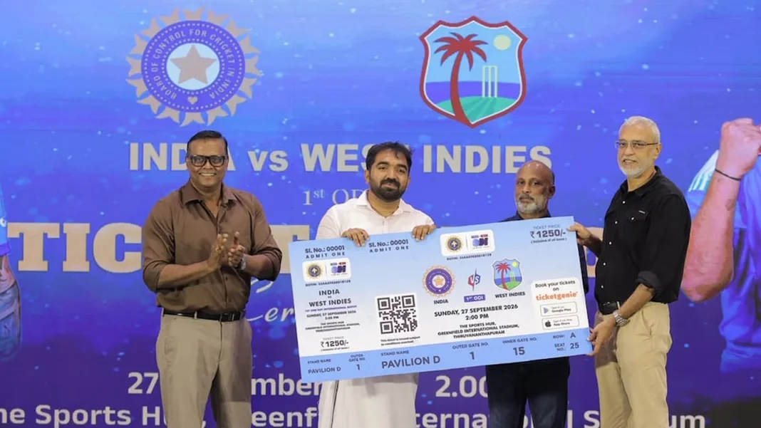 ഇന്ത്യ-വെസ്റ്റ് ഇന്ഡീസ് ഒന്നാം ഏകദിനം: മത്സരം 27ന് കാര്യവട്ടം ഗ്രീന്ഫീല്ഡ് സ്റ്റേഡിയത്തില്; ടിക്കറ്റ് വില്പ്പന തുടങ്ങി