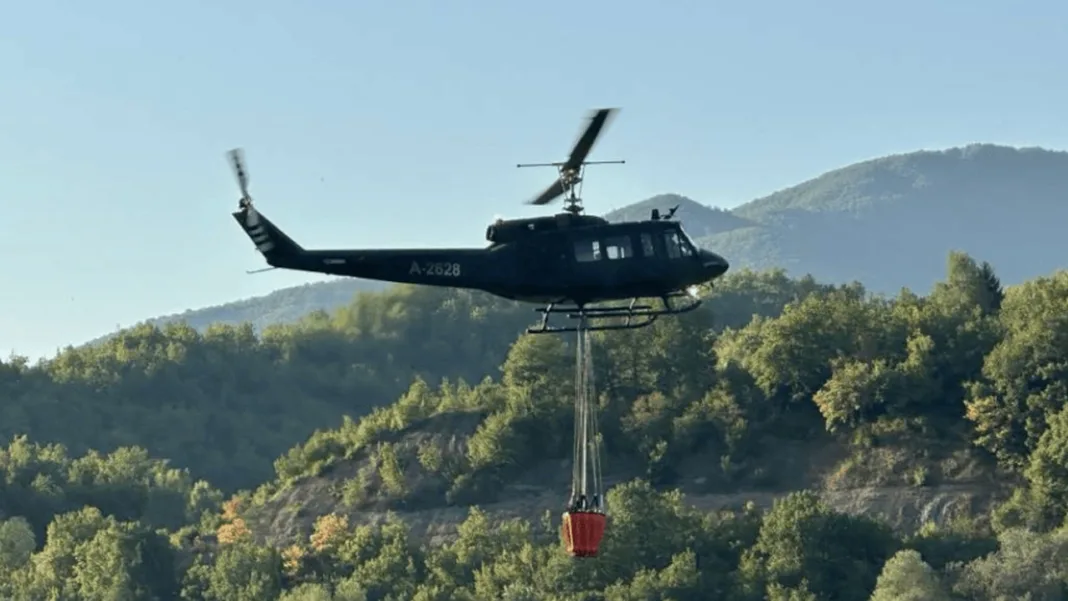 Members of the Armed Forces of BiH continue Fire Extinguishing