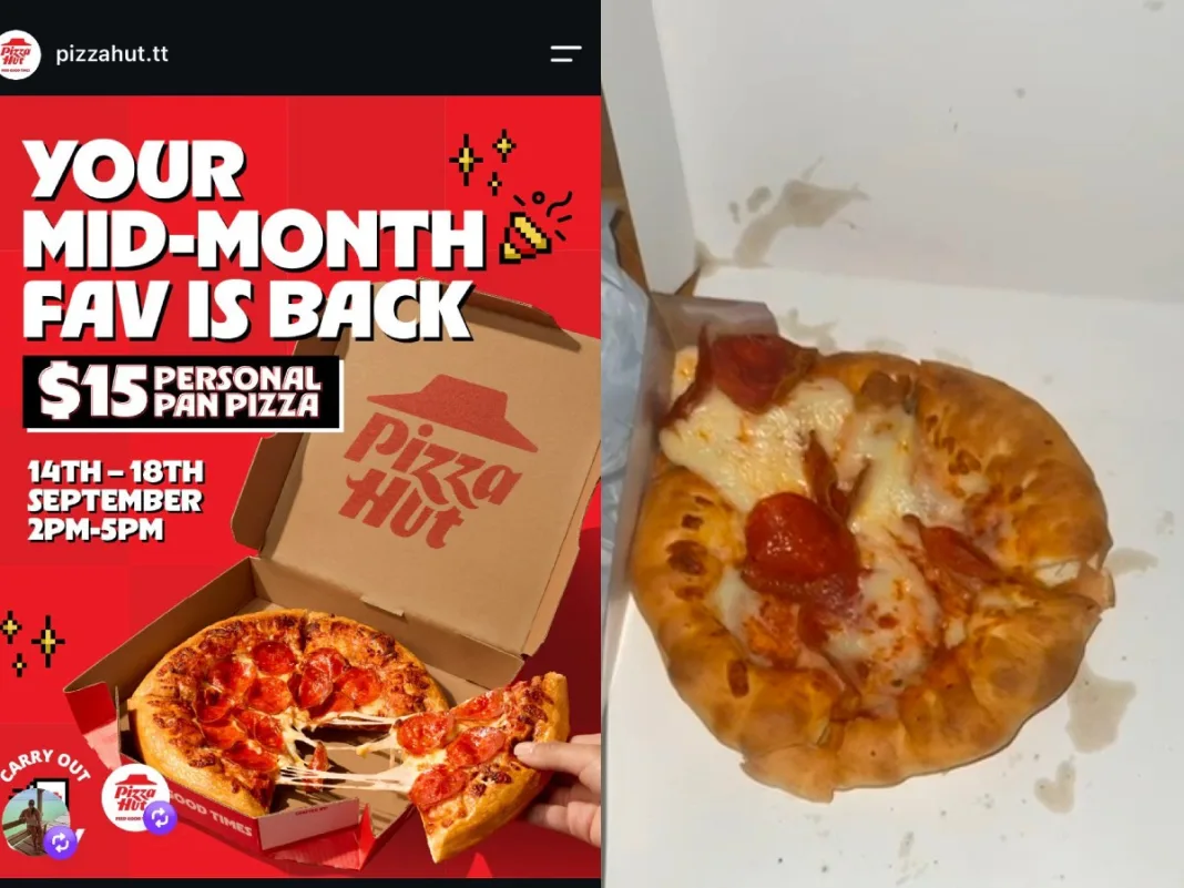 Customer questions Pizza Hut after promotional pizza allegedly disappoints expectations