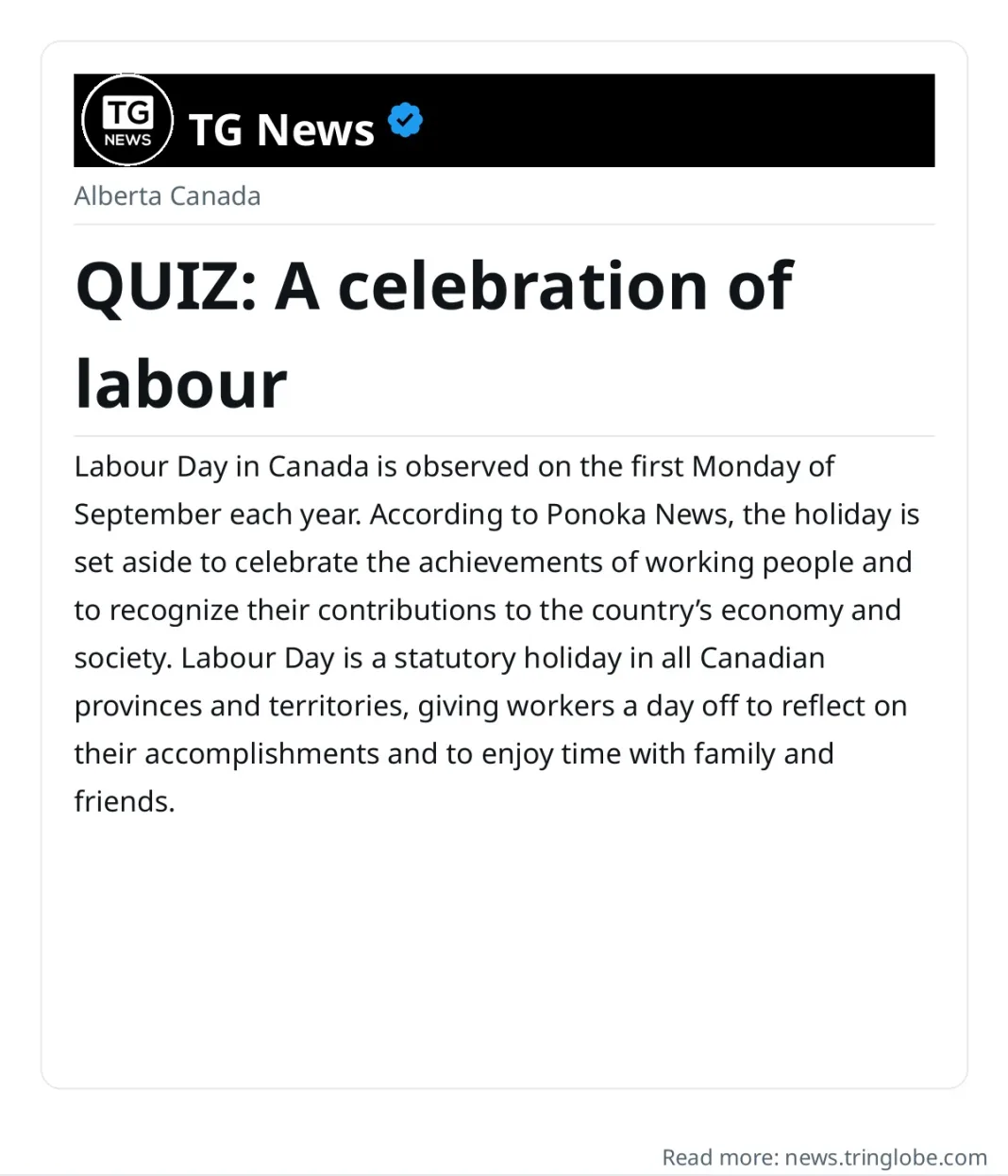 QUIZ: A celebration of labour