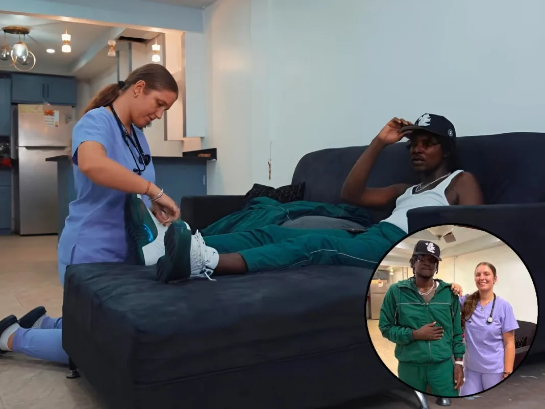 Travel With Zoe featured as nurse in Plumpy Boss music video