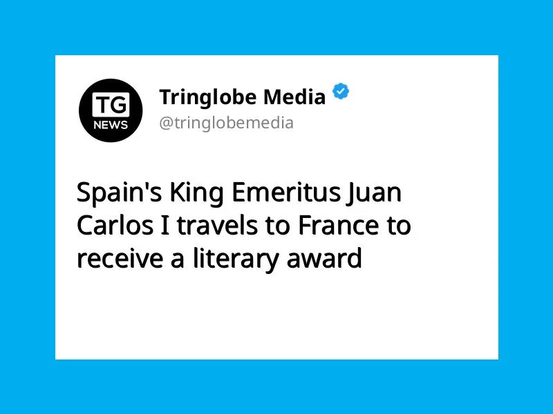 Rey emérito español deja España y viaja a Francia para recoger un premio por sus memorias