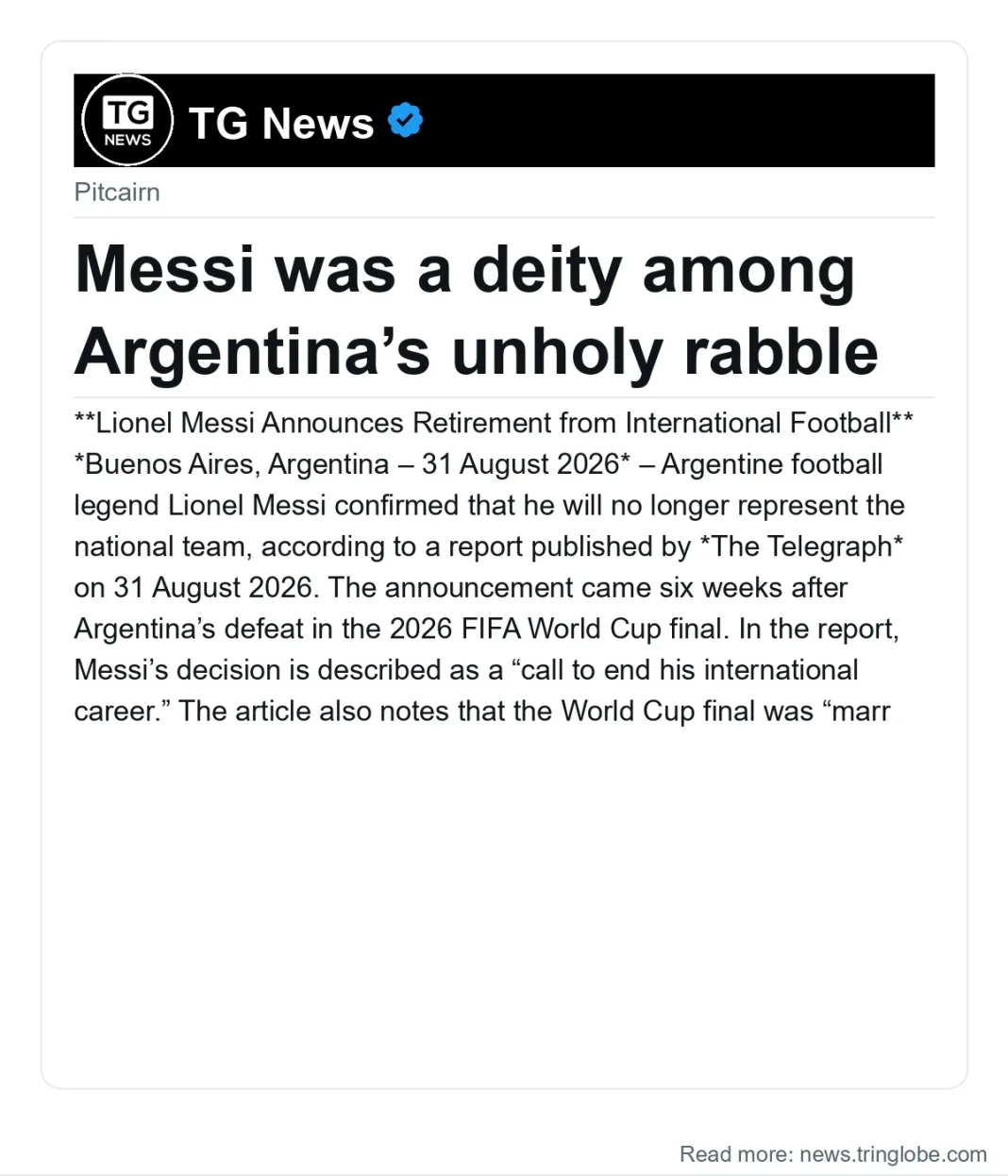 Messi was a deity among Argentina’s unholy rabble