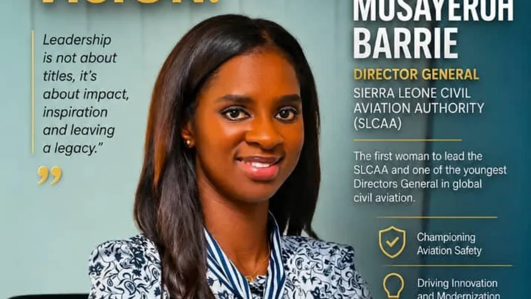 SLCAA DG Named Among Sierra Leone’s 50 Most Influential Women for Transforming Aviation Sector