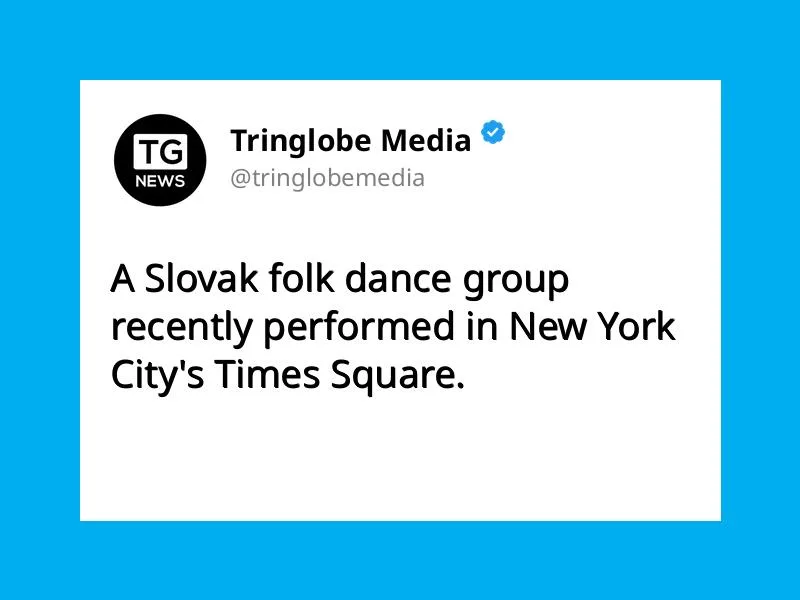 Spotted in Manhattan: A Slovak folk group danced its way into Times Square