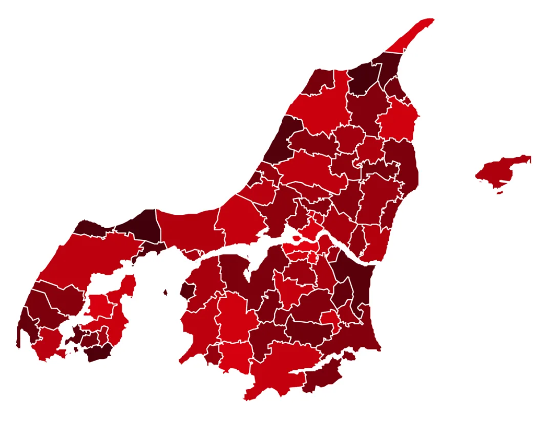Se kortet: Så lang tid tager ambulancen om at nå frem, hvor du bor