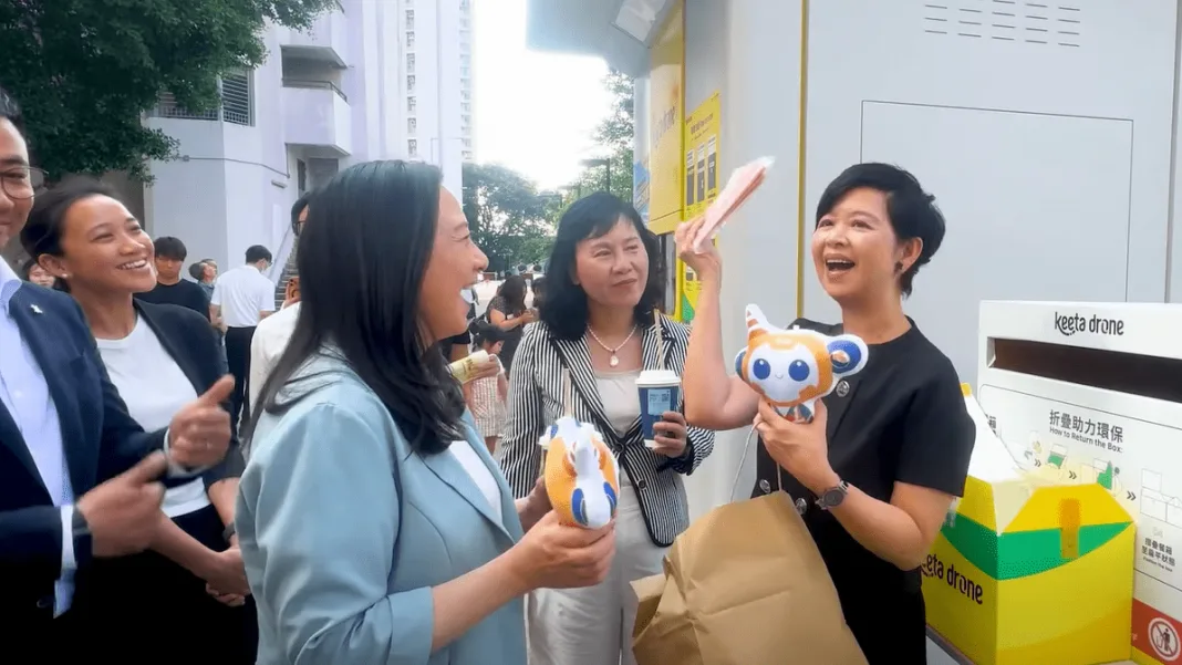 頌安邨無人機外送航線啟航 何永賢:利用公屋作低空經濟試點