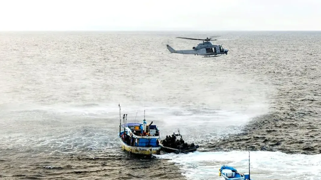 Los abordajes de EE.UU. a barcos de Ecuador, se han registrado en emisiones en directo de tripulantes