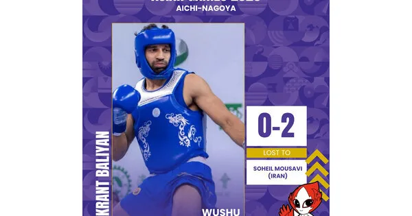 Asian Games: Wushu athlete Vikrant Baliyan bows out of men’s 75kg Sanda event