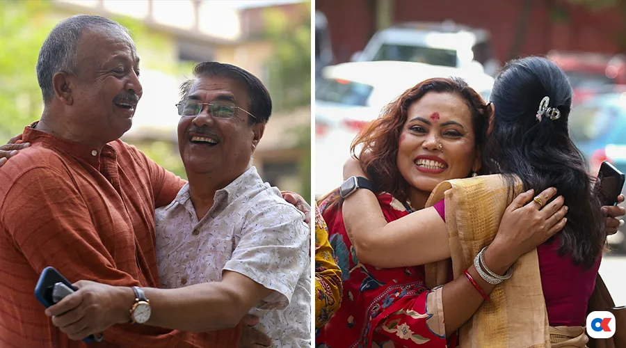 गगनले पन्छाए सबै बाधा, देउवा छाडेका नेता सानेपा पुग्दा अंकमाल र जय नेपाल