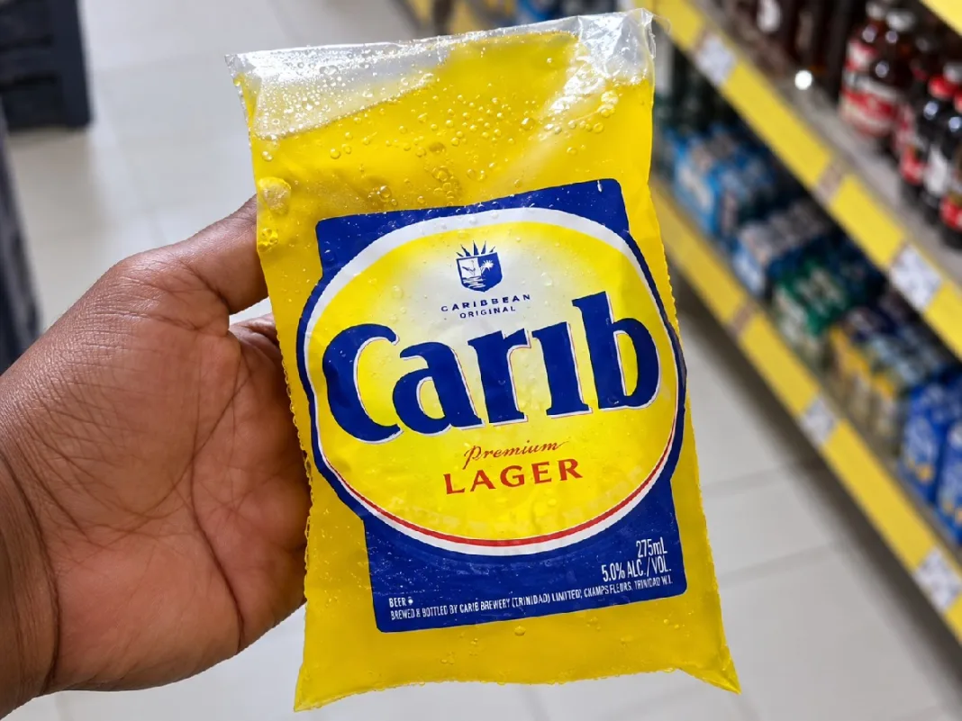 Carib beer in a juice pack for just four dollars?