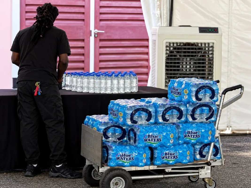 Unlabelled water bottles spark controversy over alleged politically motivated instructions.