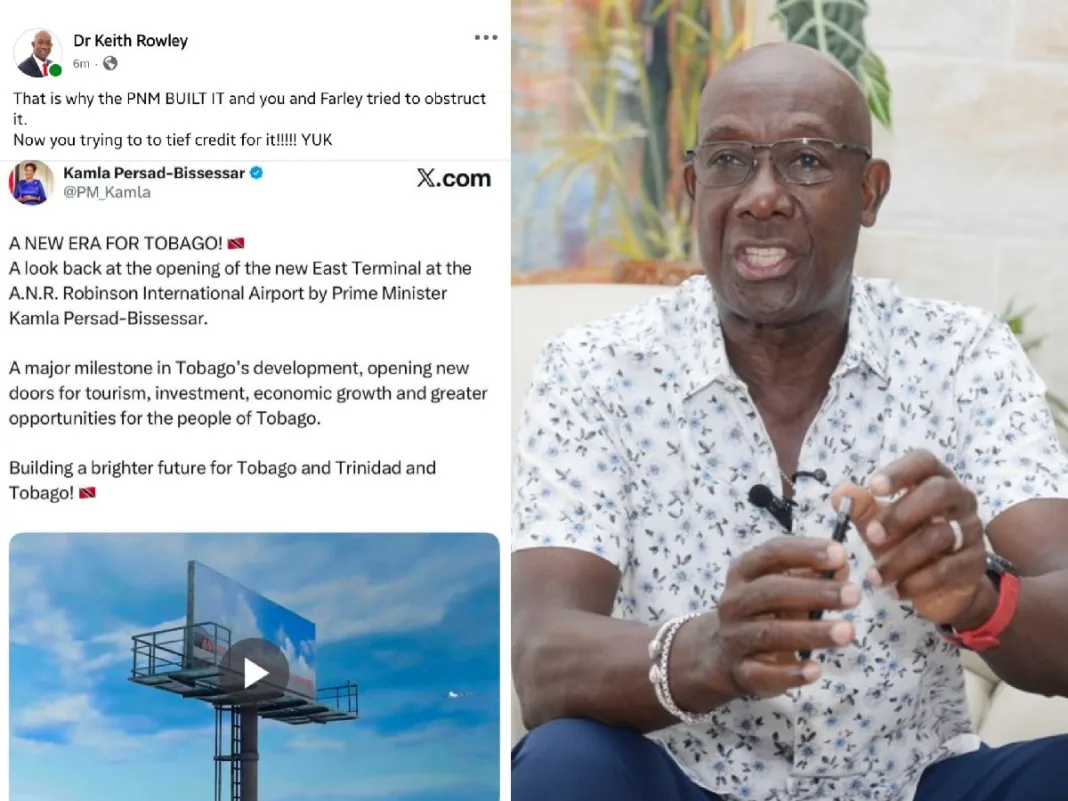 Rowley Slams Kamla And Farley Over Tobago Airport Credit Claims