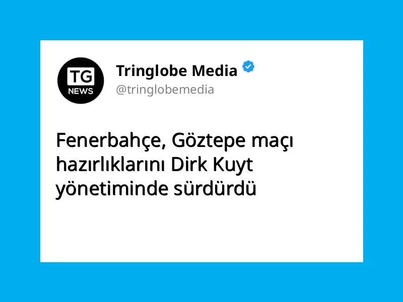 Fenerbahçe, Göztepe maçı hazırlıklarını Dirk Kuyt yönetiminde sürdürdü