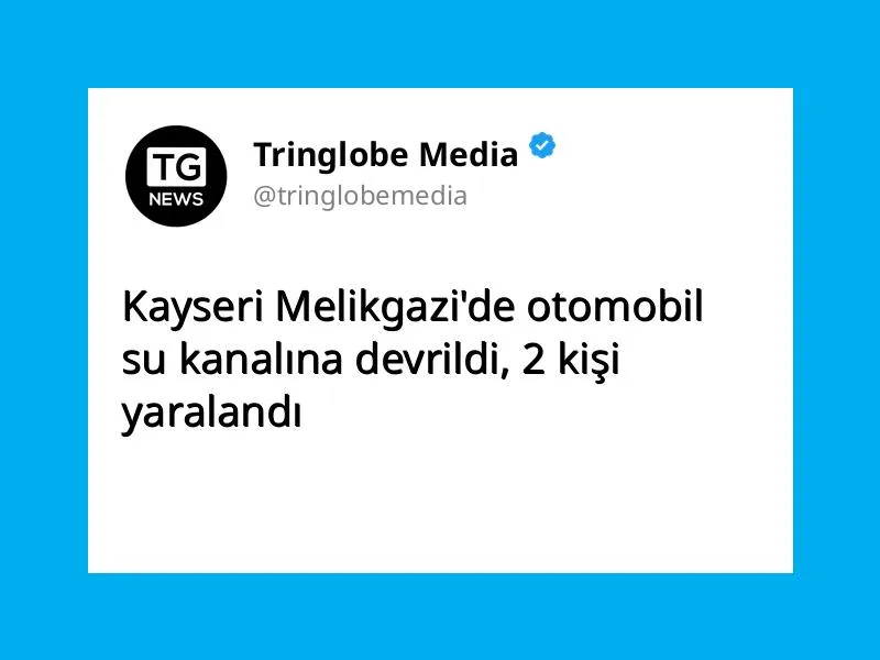 Kayseri Melikgazi’de otomobil su kanalına devrildi, 2 kişi yaralandı