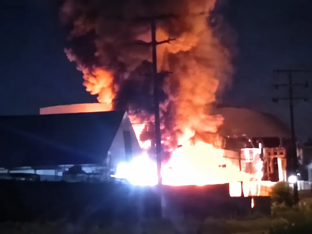 Facebook Video Reports Fire At TSTT Cable Storage Compound In Laventille