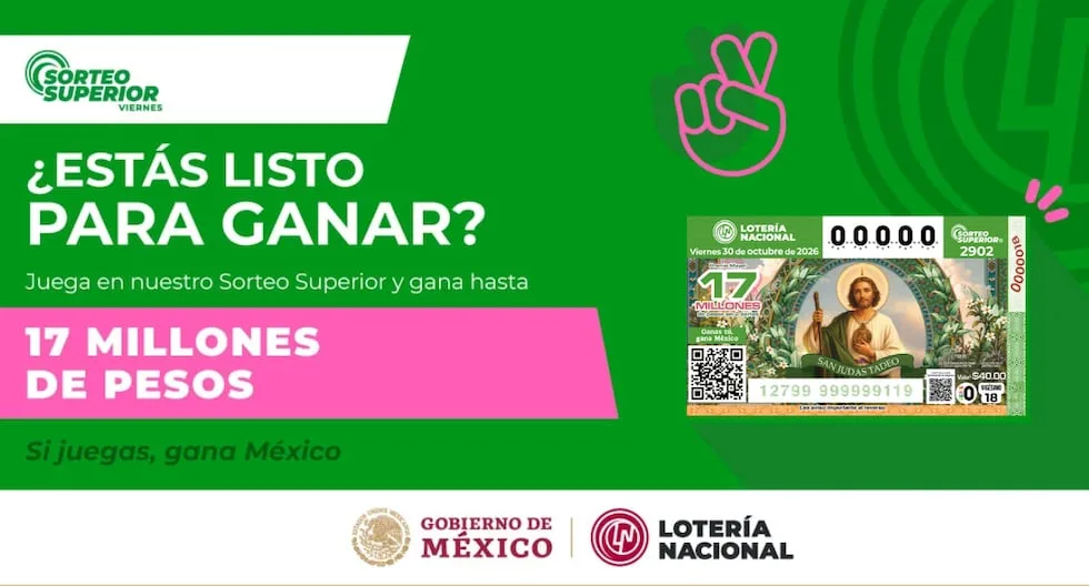 Resultados Sorteo Superior de HOY viernes 30 de octubre de 2026: síguelo EN VIVO
