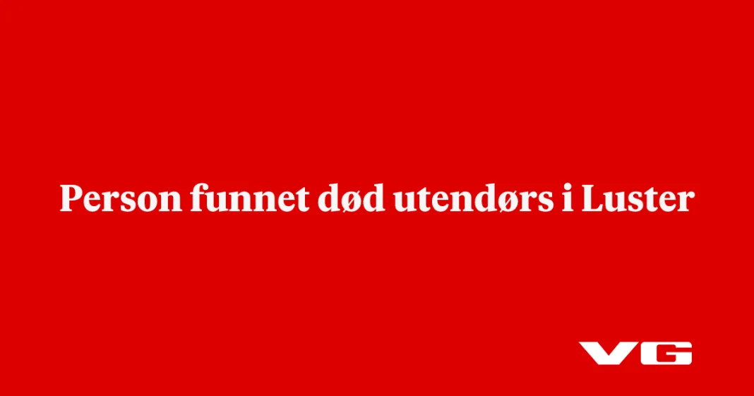 Person funnet død utendørs i Luster