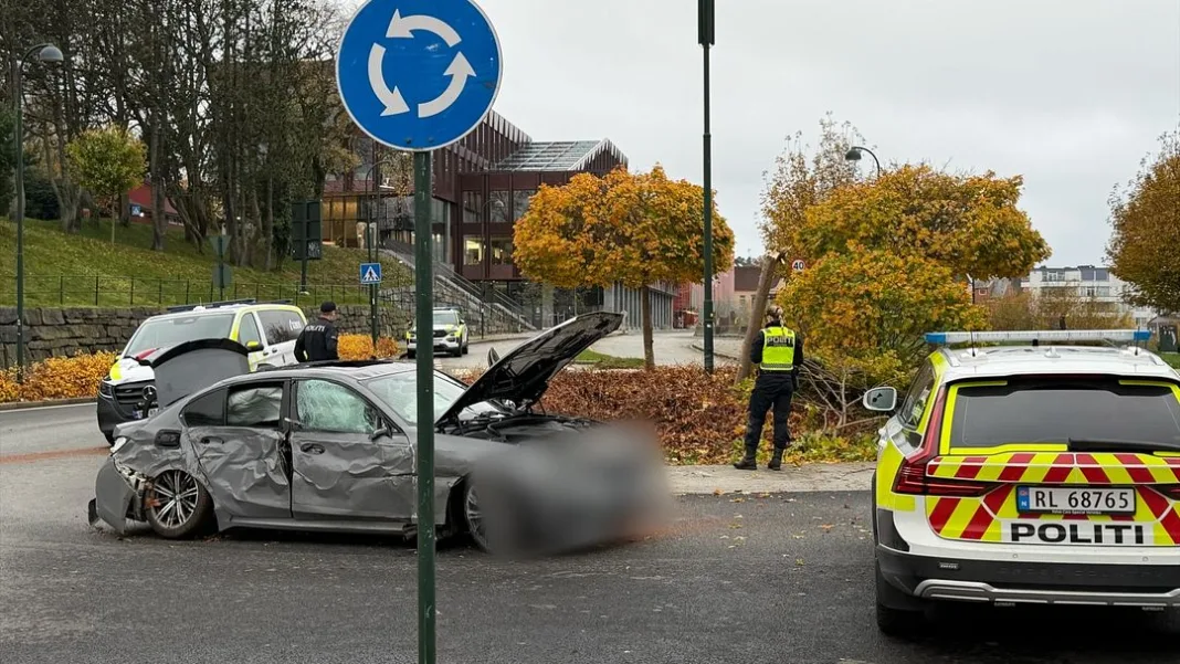 Krasjet stjålet bil